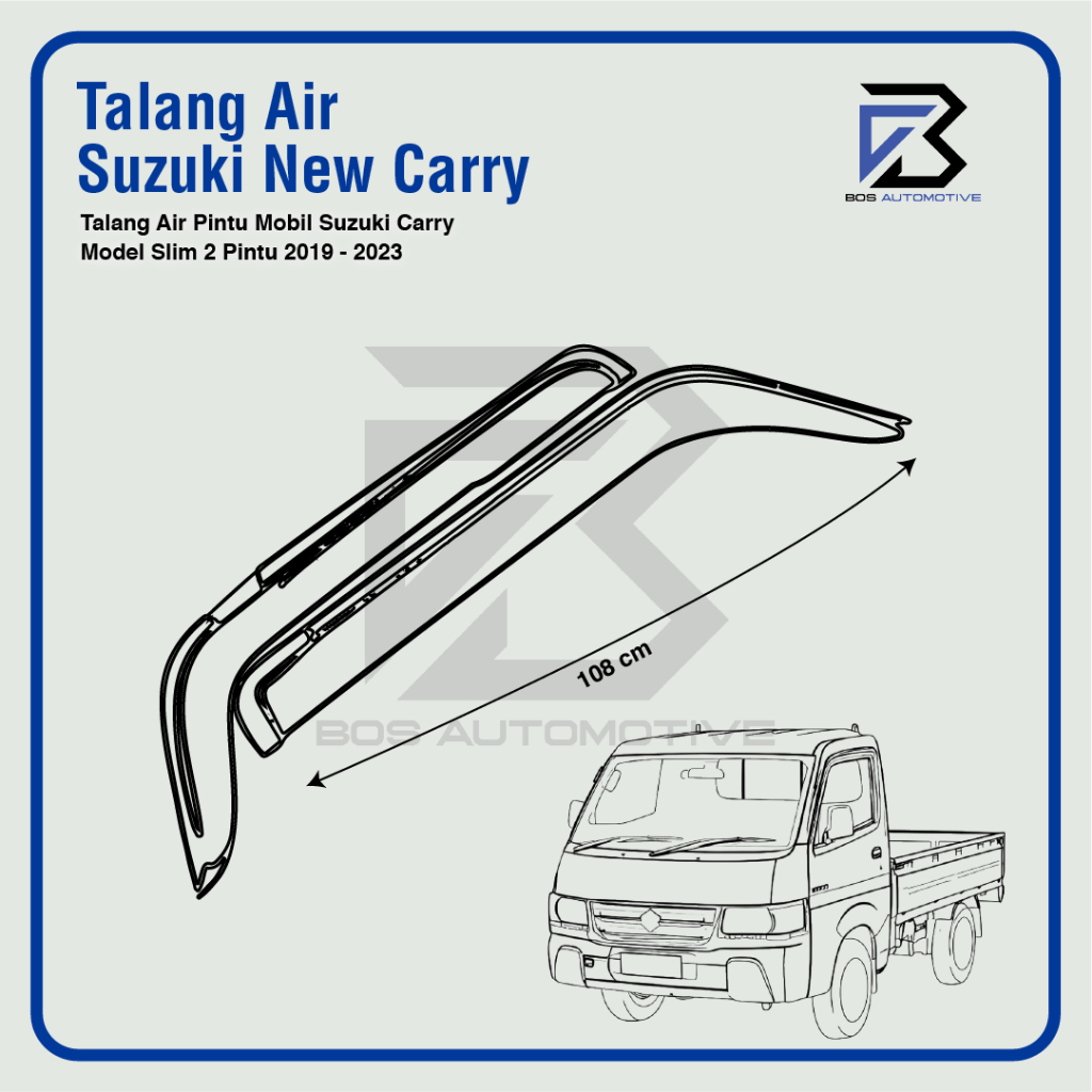 Talang Air Pintu Mobil Suzuki All New Carry 2019 â€“ 2023 Model Slim 2 Pintu - foto-produk-2