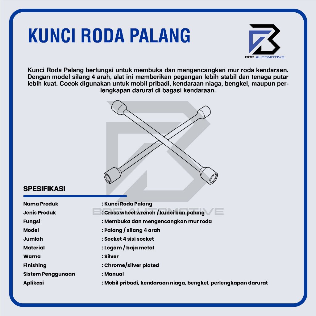 KUNCI RODA PALANG SHOCK 17x19x21x23 MM MOBIL MOTOR MURAH HIGH QUALITY - foto-produk-2