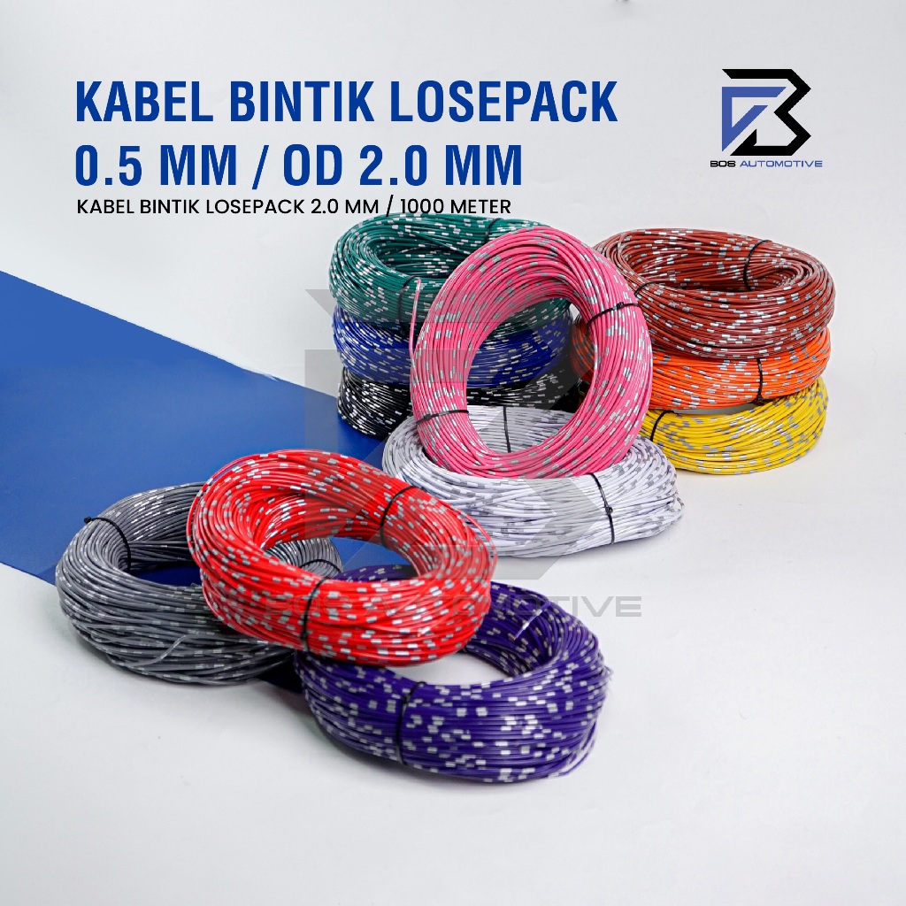 Kabel Bintik AVSS 0.5MM x 1000M Kabel Otomotif Body Mobil Motor Serabut Tembaga - foto-produk-3