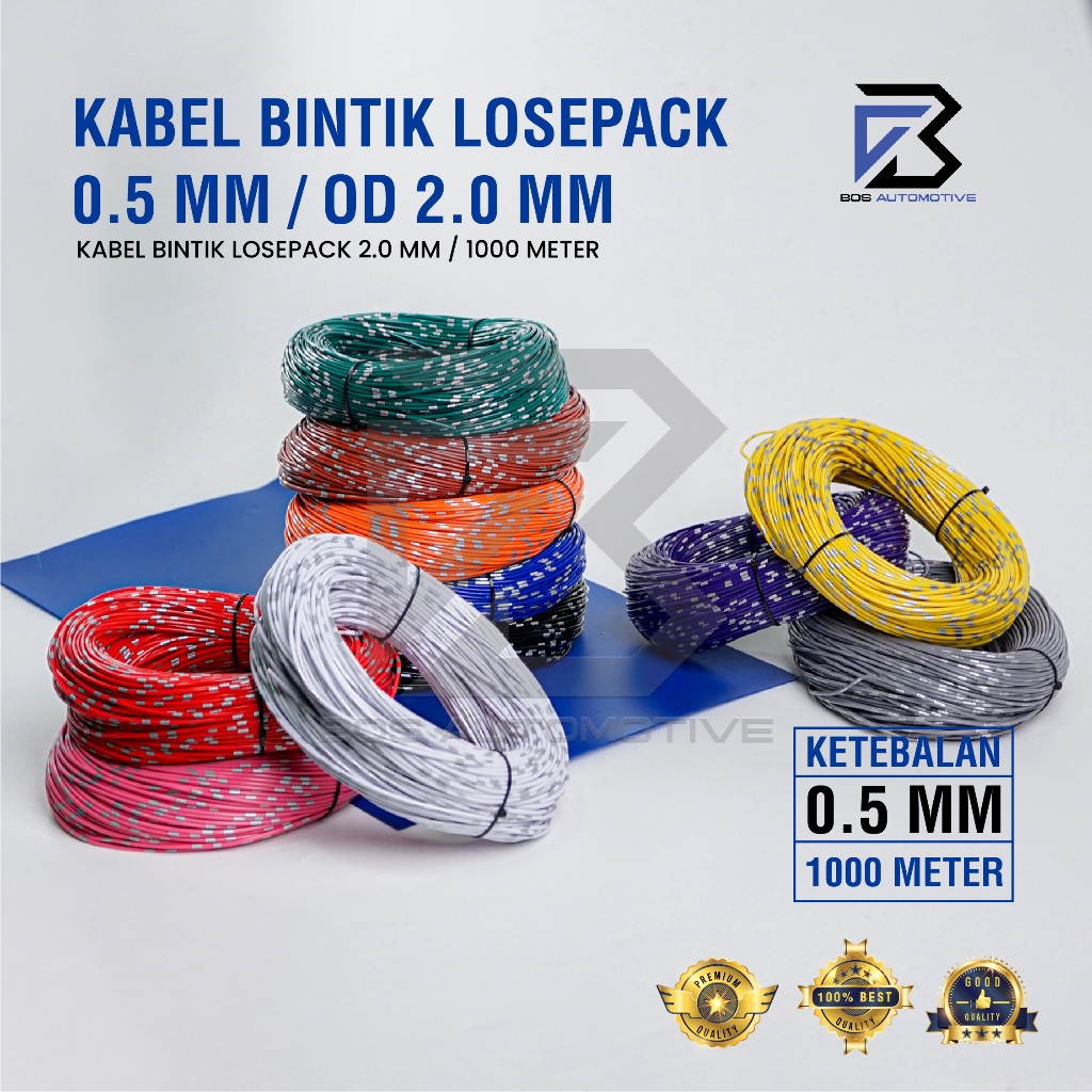 Kabel Bintik AVSS 0.5MM x 1000M Kabel Otomotif Body Mobil Motor Serabut Tembaga