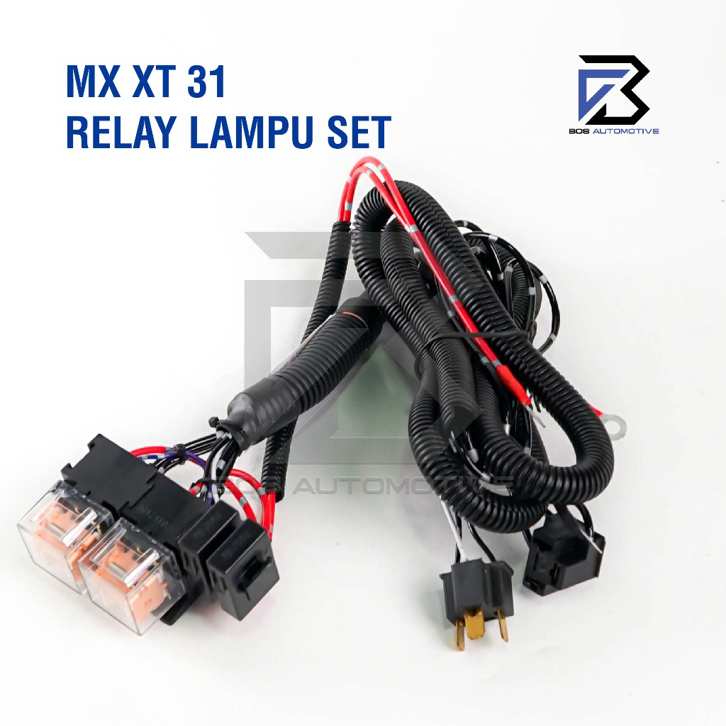 [MX] Kabel Relay Set Lampu H4 Mobil XT Series 2 Relay 12v Untuk 2 Lampu Utama Mobil Universal - foto-produk-1