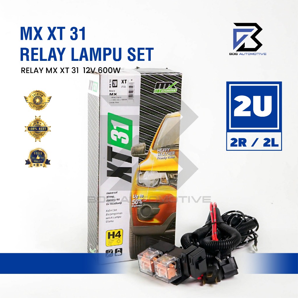 [MX] Kabel Relay Set Lampu H4 Mobil XT Series 2 Relay 12v Untuk 2 Lampu Utama Mobil Universal