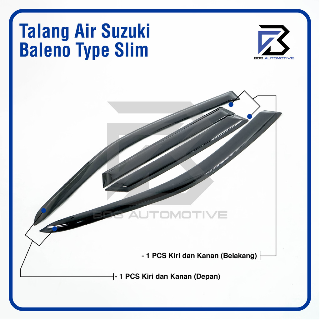 Talang Air Pintu Mobil Suzuki All New Baleno 2017 â€“ 2021 Model Slim 4 Pintu - foto-produk-3