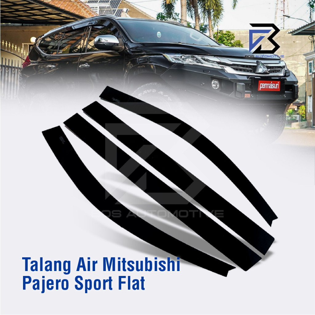 Talang Air Pintu Mobil Mitsubishi Pajero Sport 2008 â€“ 2014 Model Flat Rata 4 Pintu - foto-produk-5