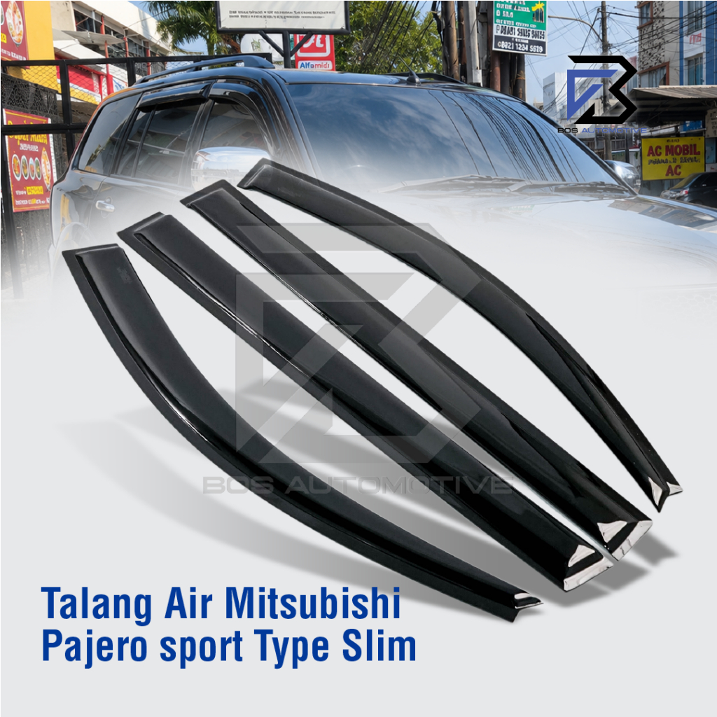 Talang Air Pintu Mobil Mitsubishi Pajero Sport 2008 â€“ 2014 Model Slim 4 Pintu - foto-produk-4