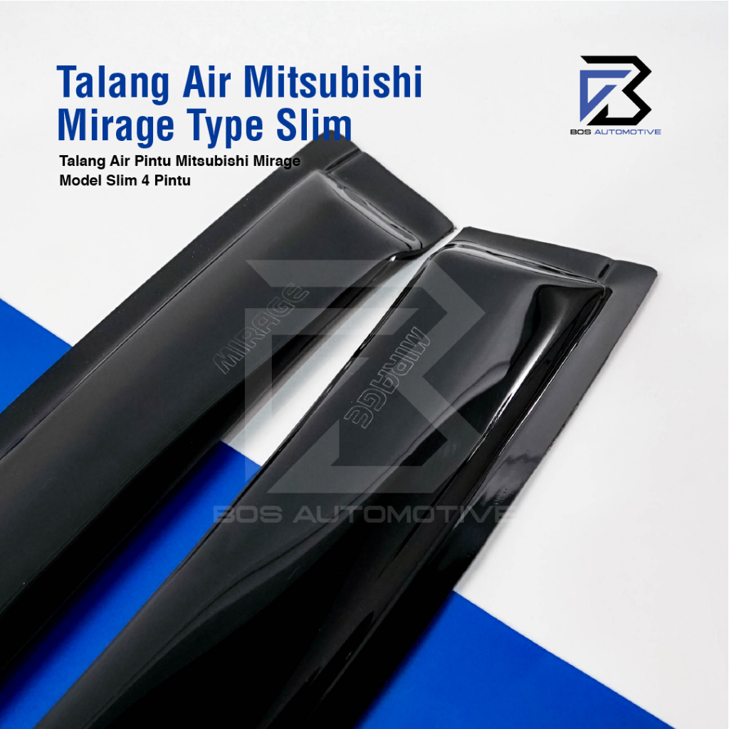 Talang Air Pintu Mobil Mitsubishi Mirage 2012 â€“ 2020 Model Slim 4 Pintu - foto-produk-1