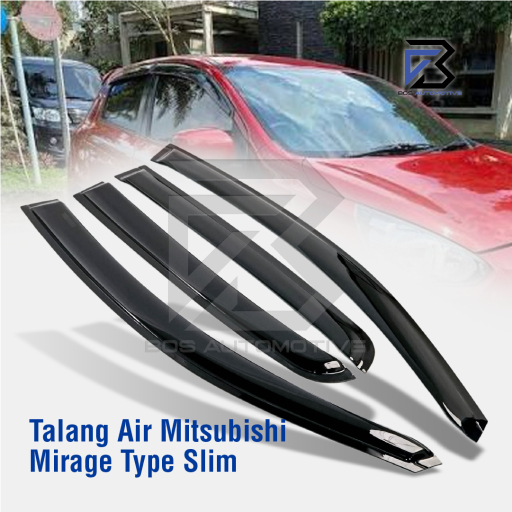 Talang Air Pintu Mobil Mitsubishi Mirage 2012 â€“ 2020 Model Slim 4 Pintu - foto-produk-3