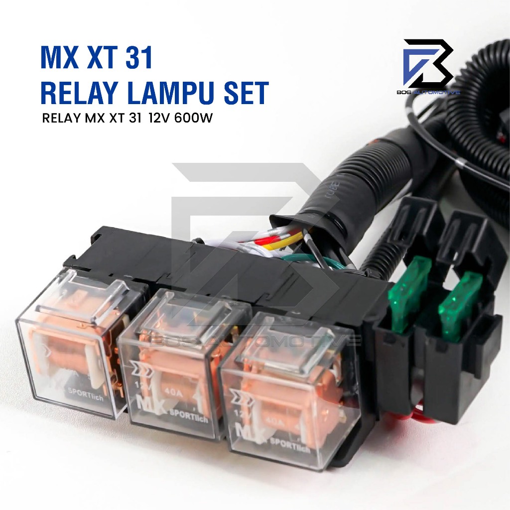 [MX] Kabel Relay Set Lampu H4 Mobil XT SERIES 3 Relay 12v Untuk 2 Lampu Utama Mobil Universal - foto-produk-4