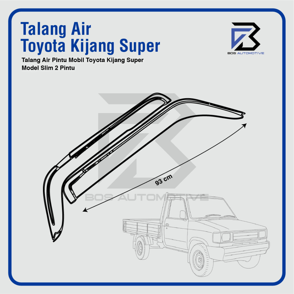 Talang Air Pintu Mobil Toyota Kijang Super 1986 - 1996 Model Slim 2 Pintu - foto-produk-2