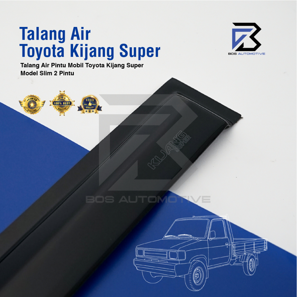 Talang Air Pintu Mobil Toyota Kijang Super 1986 - 1996 Model Slim 2 Pintu