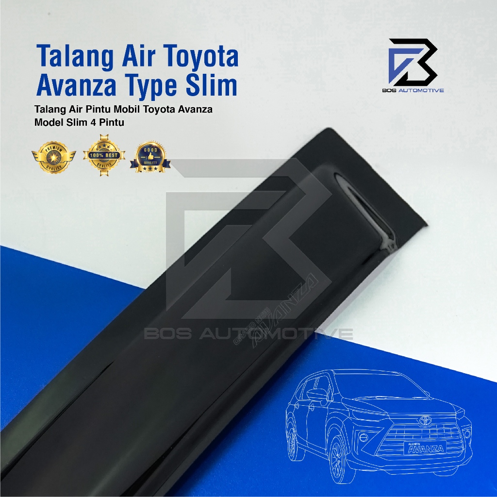 Talang Air Pintu Mobil Toyota Grand New Avanza 2015 â€“ 2020 Model Slim 4 Pintu