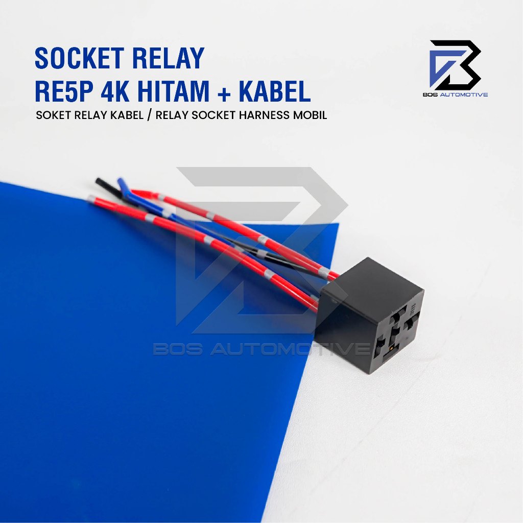 Socket Cable Relay RE5P / Soket Kabel Rumah Relay Kaki 4 Pin Untuk Klakson & Lampu (4 Kabel) - foto-produk-4