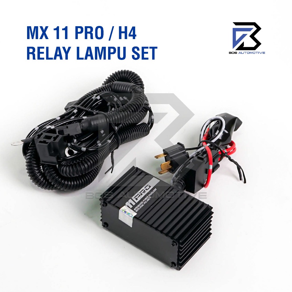 [MX] Kabel Relay Set Lampu H4 Mobil MX 11 PRO - MX11 Professional Untuk 2 Lampu Utama Mobil 12v Universal - foto-produk-1