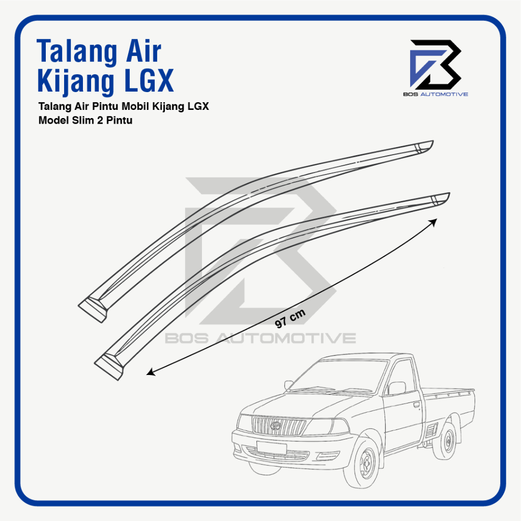 Talang Air Pintu Mobil Toyota Kijang Kapsul Model Slim 2 Pintu - foto-produk-2