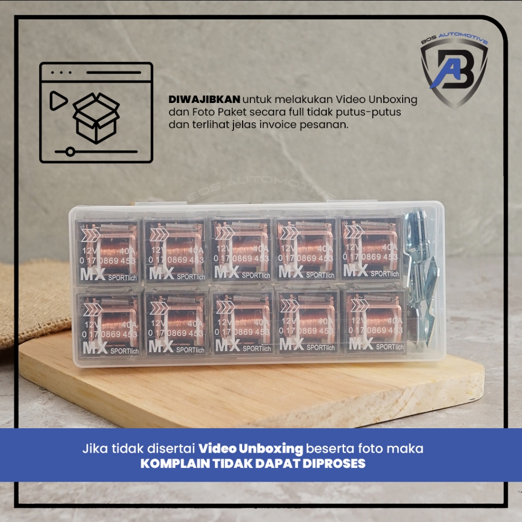 Relay MX Transparan Kaki 4 Pin 12V 40 Ampere Untuk Klakson Lampu Mobil Motor Original - foto-produk-3