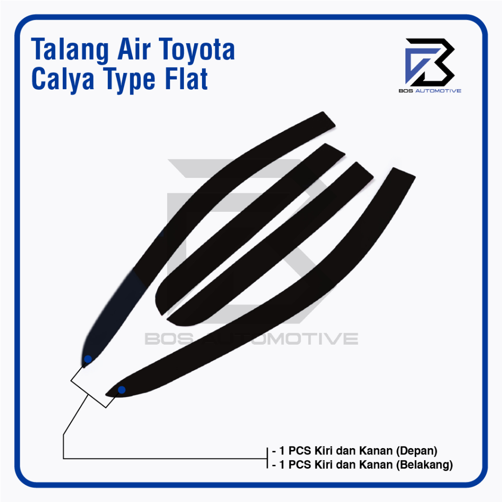 Talang Air Pintu Mobil Toyota Calya 2016 â€“ 2021 Model Flat Rata 4 Pintu - foto-produk-4