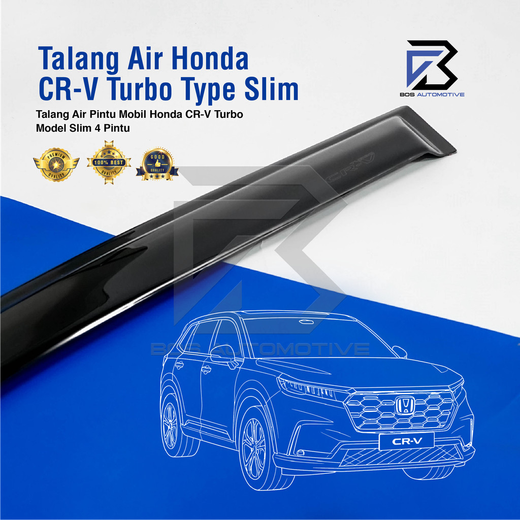 Talang Air Pintu Mobil Honda CRV Turbo  2017 â€“ 2022 Model Slim 4 Pintu