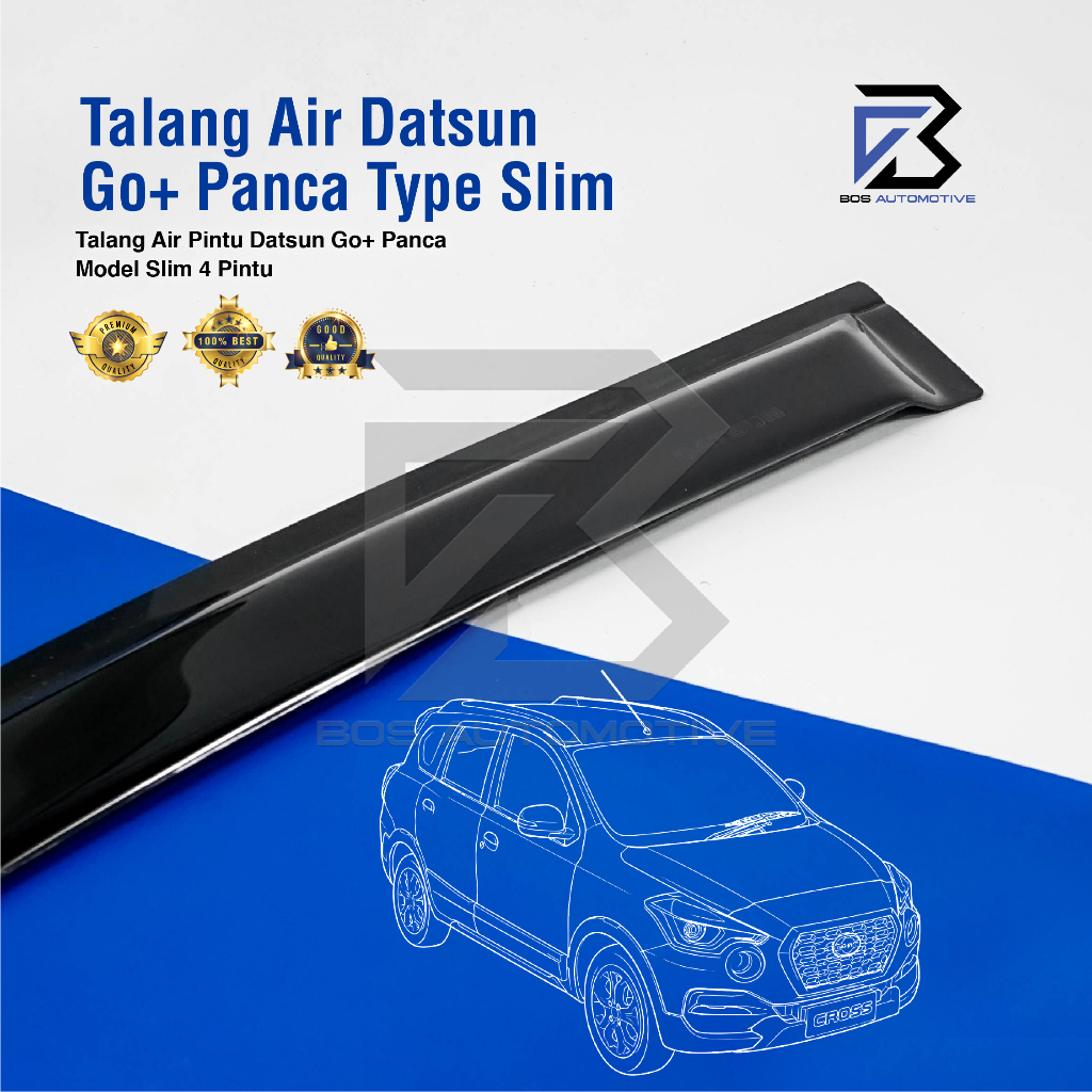 Talang Air Pintu Mobil Datsun GO+ Panca 2015 - 2022 Model Slim  4 Pintu - foto-produk-1