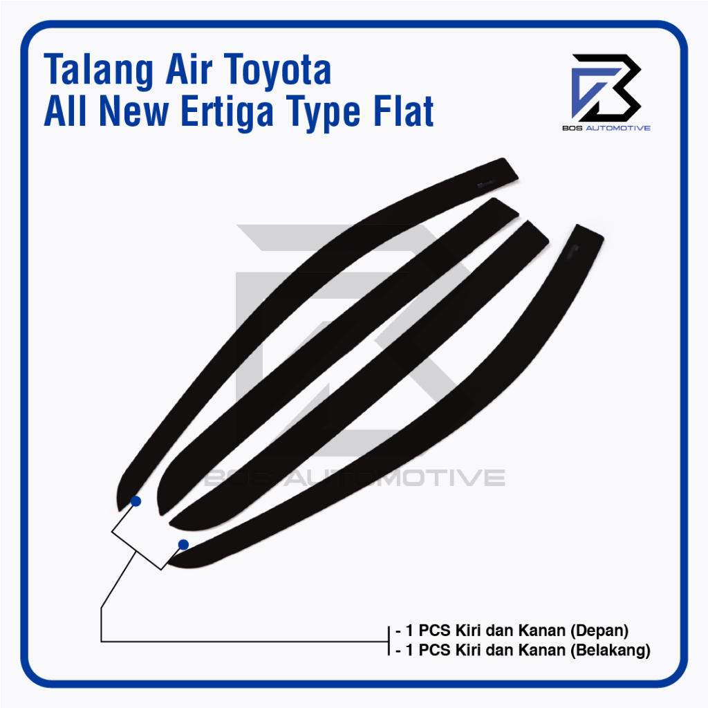 Talang Air Pintu Mobil Suzuki All New Ertiga 2017 â€“ 2022 Model Flat Rata 4 Pintu - foto-produk-4