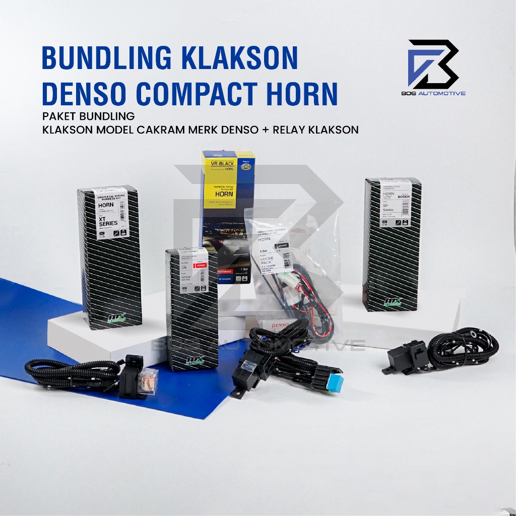 Klakson Keong Mobil Motor DENSO Disc Standard dengan Kabel Relay Set Klakson 12v - foto-produk-6