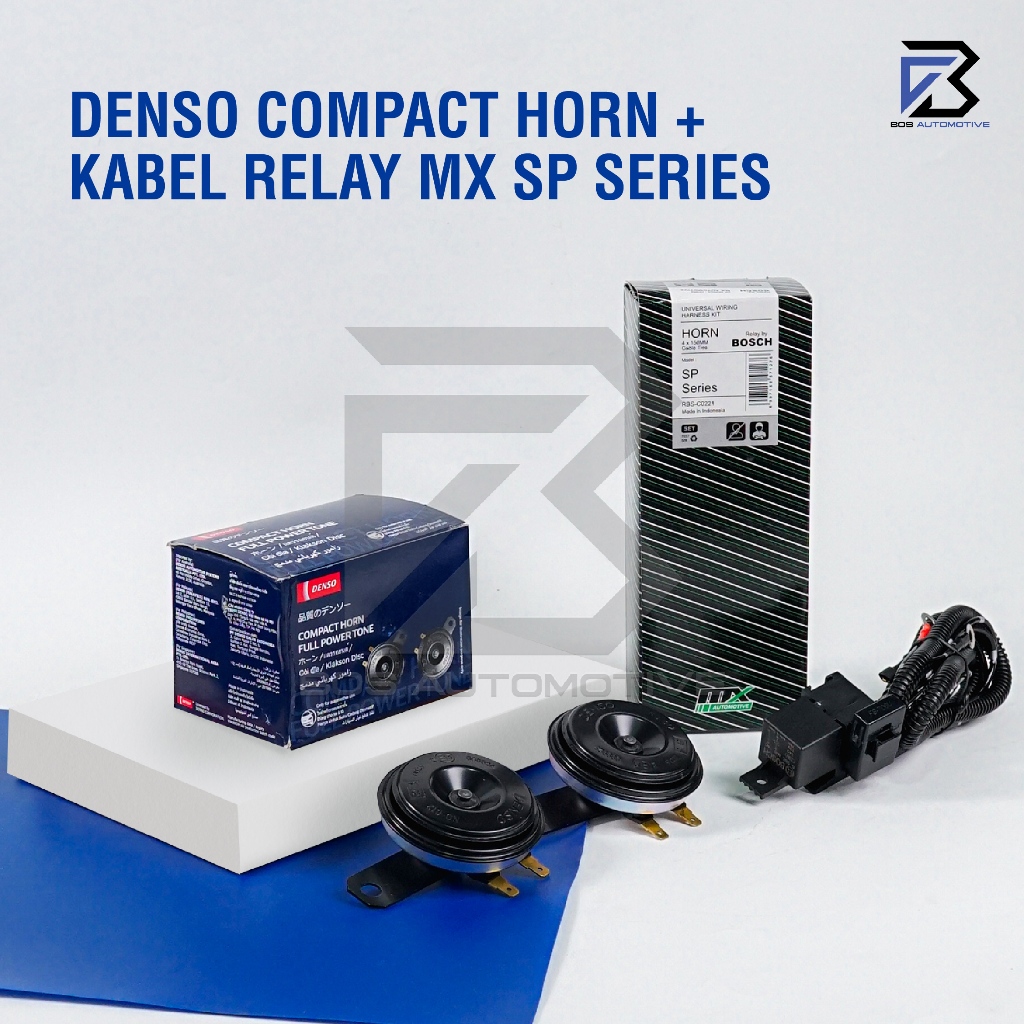 Klakson Keong Mobil Motor DENSO Disc Standard dengan Kabel Relay Set Klakson 12v - foto-variasi-3
