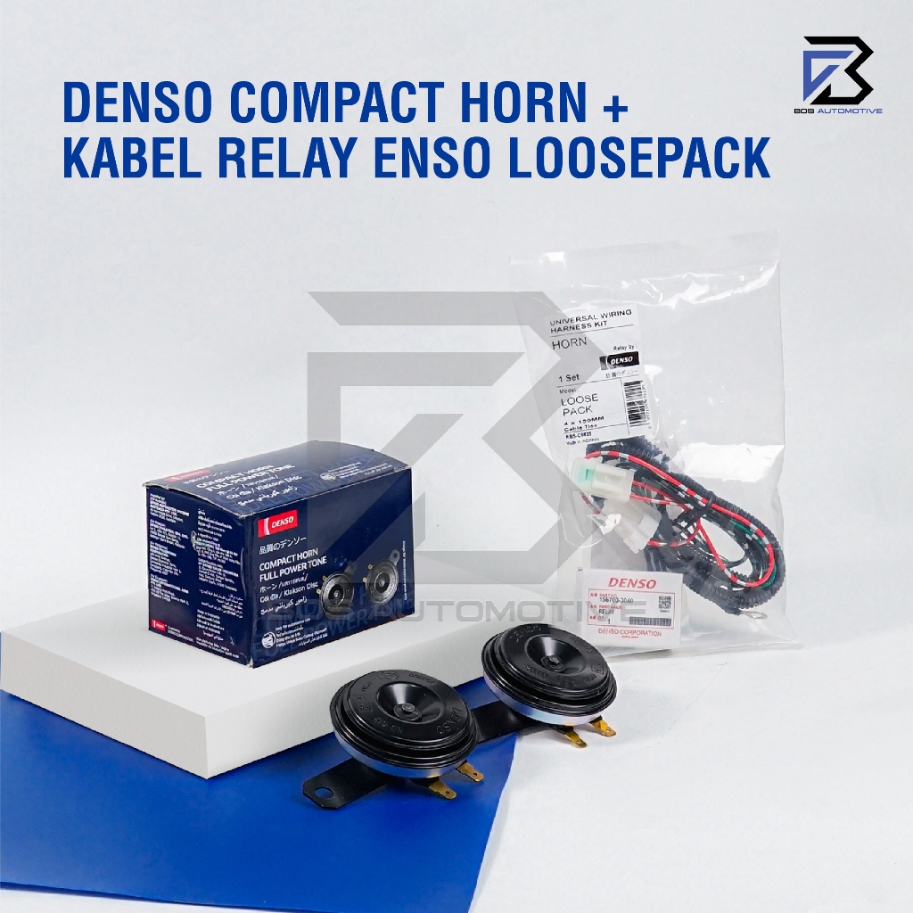 Klakson Keong Mobil Motor DENSO Disc Standard dengan Kabel Relay Set Klakson 12v - foto-variasi-6