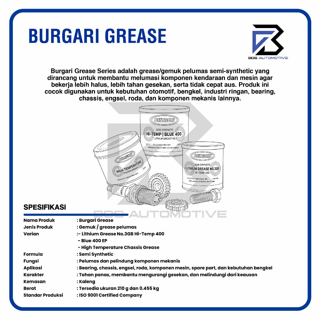 BURGARI GREASE - STEMPET - GEMUK SEMI SYNTHETIC NO.3GB HI-TEMP 0.455KG - foto-produk-2