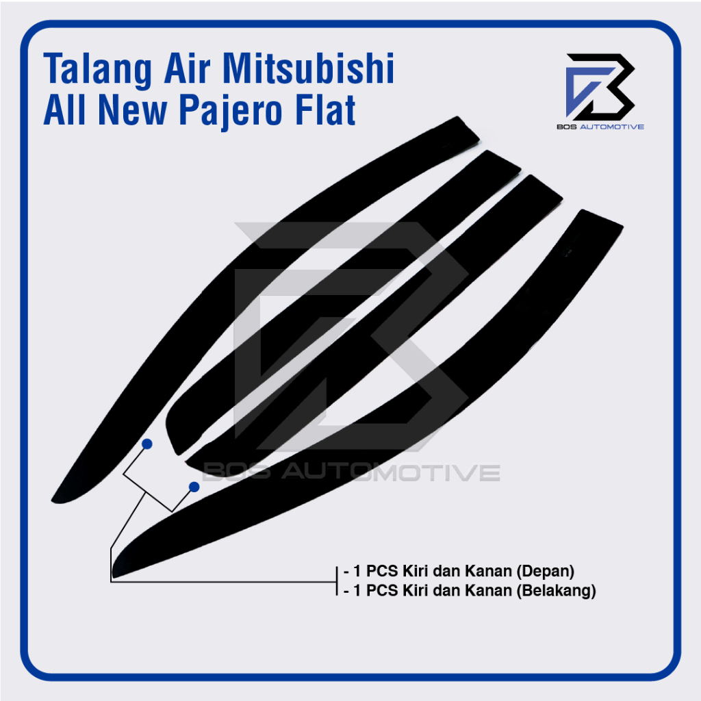 Talang Air Pintu Mobil Mitsubishi All New Pajero Sport 2015 â€“ 2022 Model Flat Rata 4 Pintu - foto-produk-4
