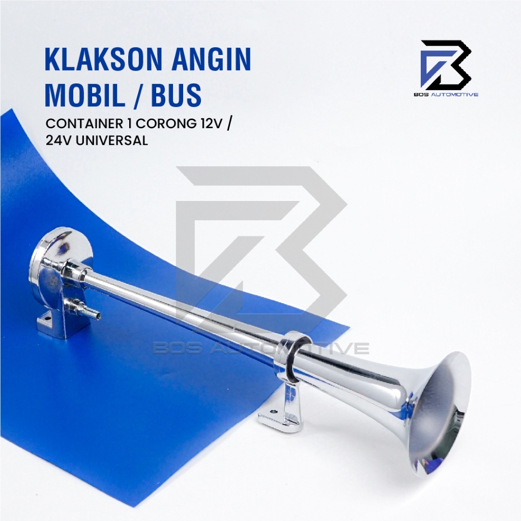 Klakson 1 Terompet Corong Angin Mobil Bus Truk Container 12v 24v Universal - foto-produk-3