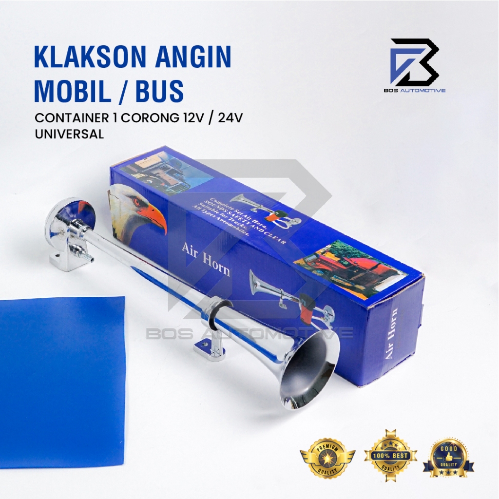 Klakson 1 Terompet Corong Angin Mobil Bus Truk Container 12v 24v Universal