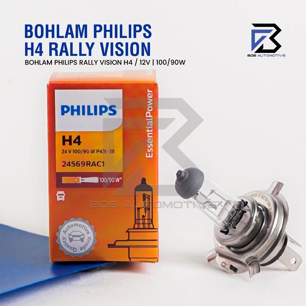 BOHLAM PHILIPS LAMPU HEADLAMP MOBIL H4 100/90 WATT 12V - foto-produk-4