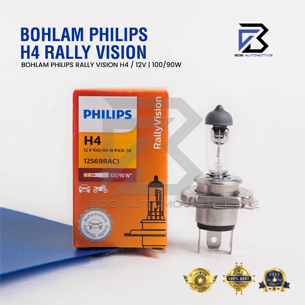 BOHLAM PHILIPS LAMPU HEADLAMP MOBIL H4 100/90 WATT 12V - foto-variasi-4