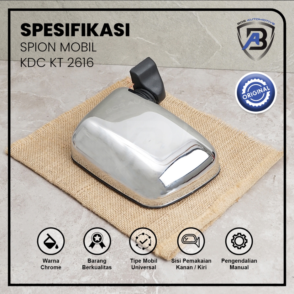 Spion Mobil Kijang / Panther / Universal  KDC KT 2616 Chrome  High Quality - foto-produk-1
