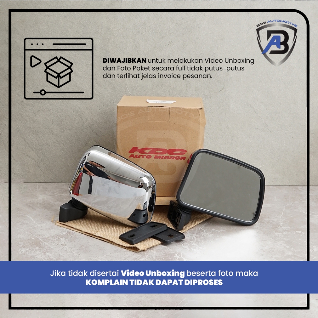 Spion Mobil Kijang / Panther / Universal  KDC KT 2616 Chrome  High Quality - foto-produk-2