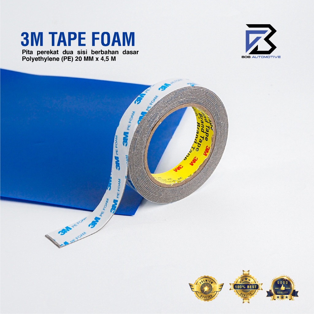 Double Tape PE Foam 3M 20MM x 4.5M Tape Busa Lem Bolak Balik - foto-sampul