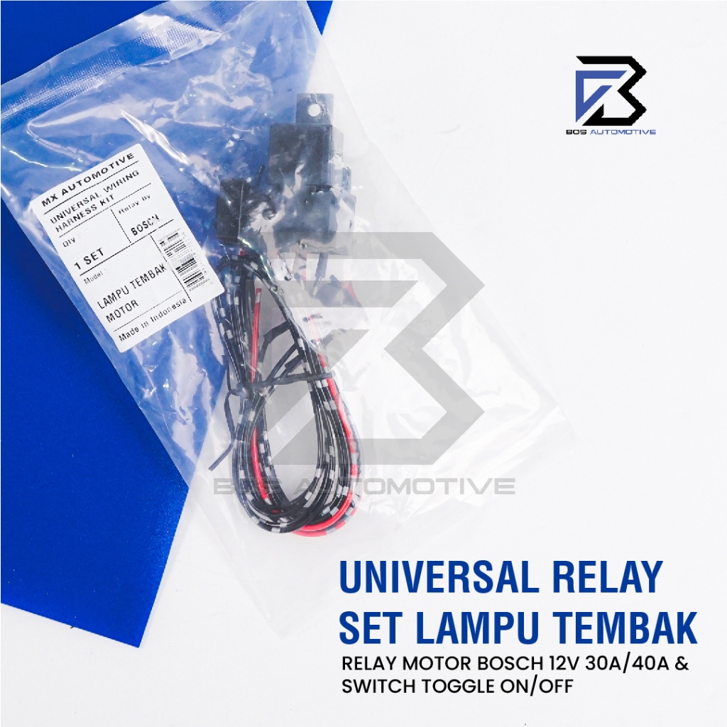 Kabel Relay Set Lampu Foglamp Lampu Tembak Motor Dengan Relay Bosch 12v - foto-produk-4