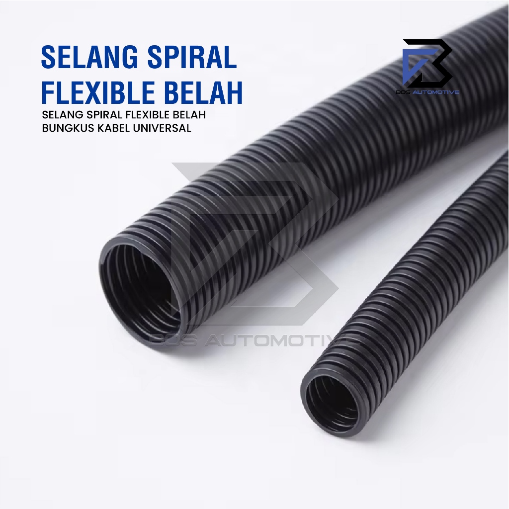 Selang Spiral Flexible Belah 5mm 7mm 10mm 13mm 15mm 19mm 22mm 25mm Bungkus Kabel Universal - foto-produk-4