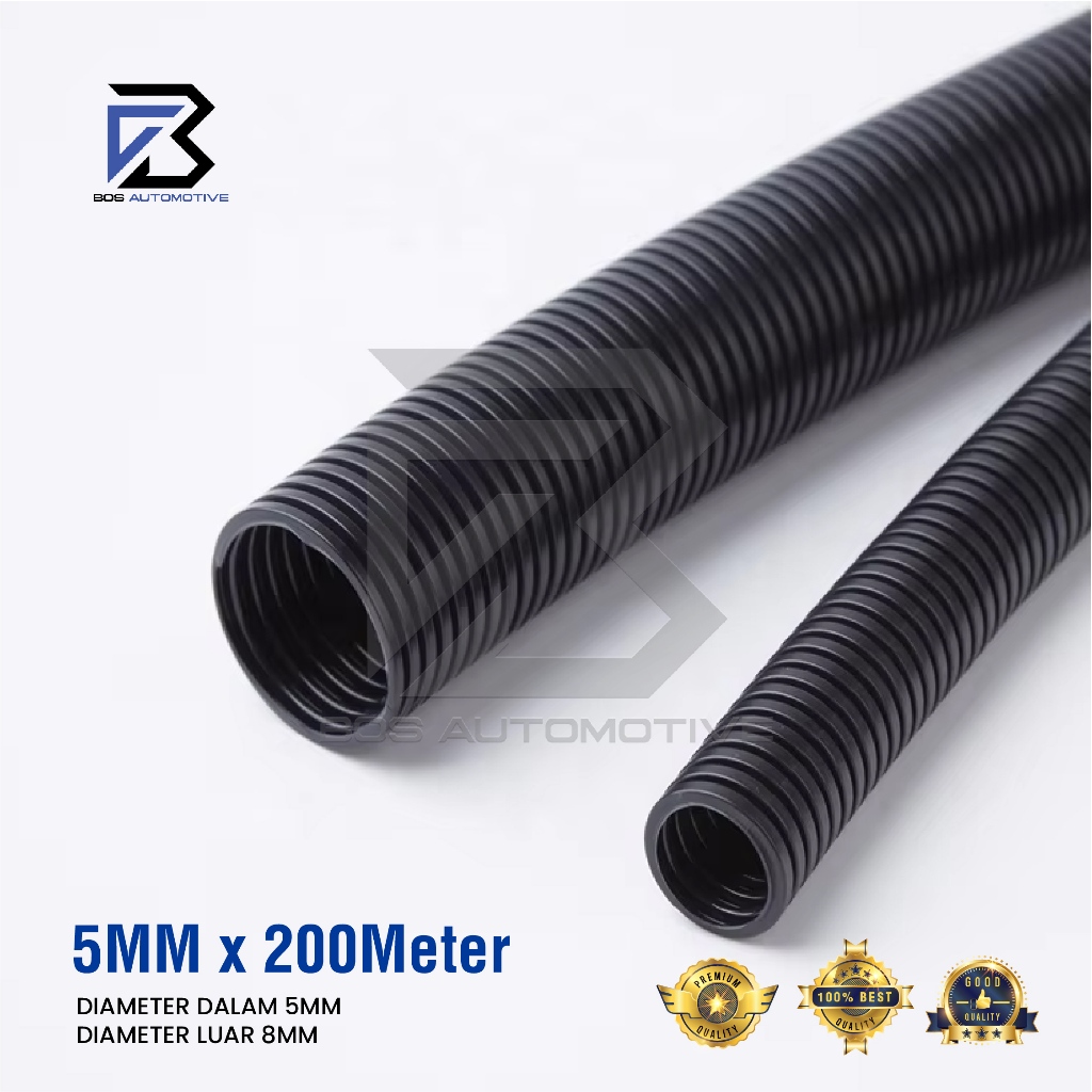 Selang Spiral Flexible Belah 5mm 7mm 10mm 13mm 15mm 19mm 22mm 25mm Bungkus Kabel Universal - foto-variasi-1