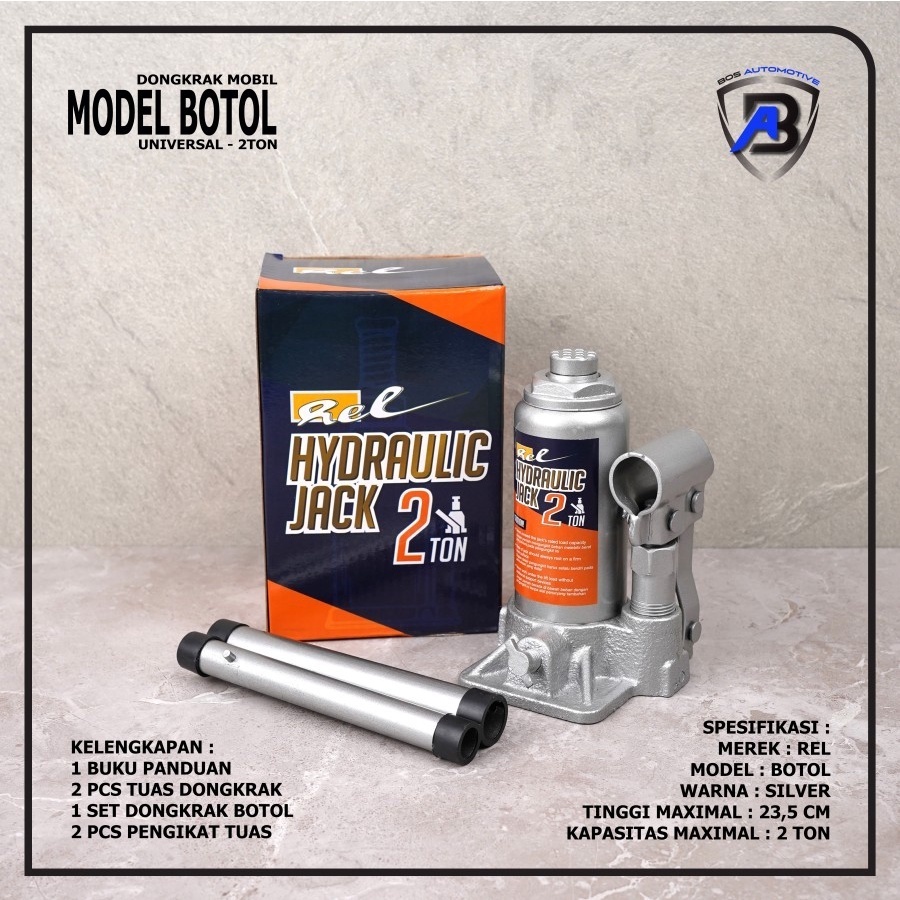 Dongkrak Mobil Model Botol REL Hidrolik / Hydraulic Jack 2 Ton / 4 Ton / 6 Ton / 8 Ton - foto-produk-3