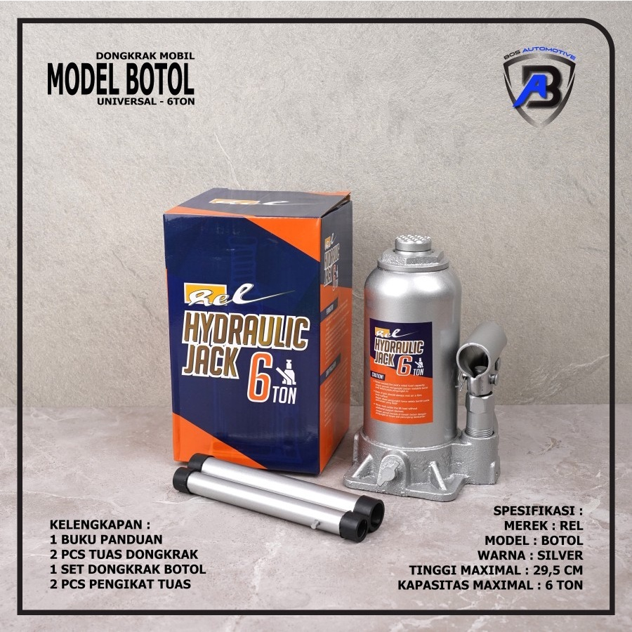 Dongkrak Mobil Model Botol REL Hidrolik / Hydraulic Jack 2 Ton / 4 Ton / 6 Ton / 8 Ton - foto-variasi-3