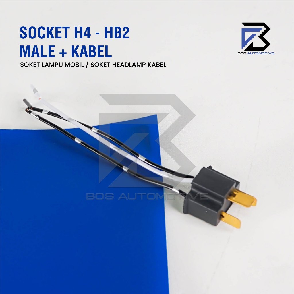Socket Seal Beam H4 Male / Soket Bohlam Lampu Mobil Motor H4 Cowok Universal - foto-produk-4
