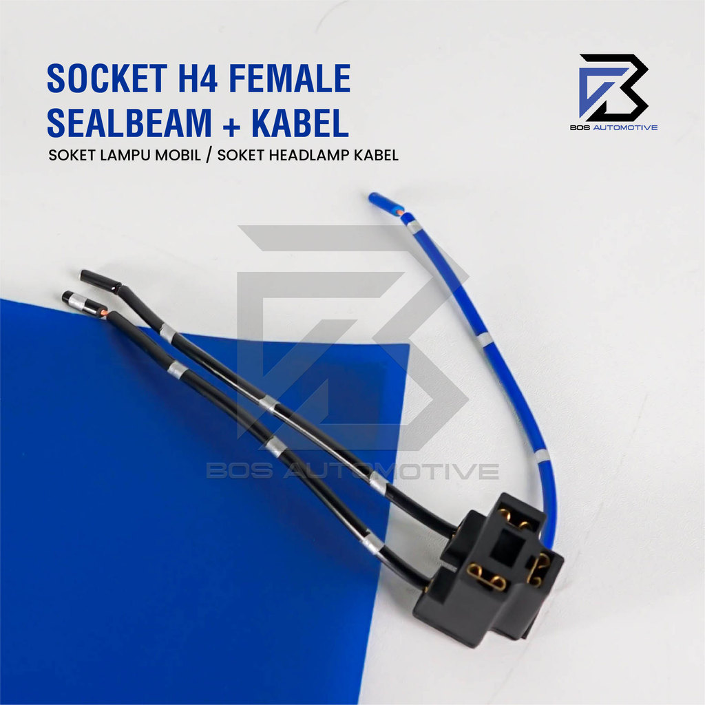 Socket Seal Beam H4 Male / Soket Bohlam Lampu Mobil Motor H4 Cowok Universal - foto-produk-7