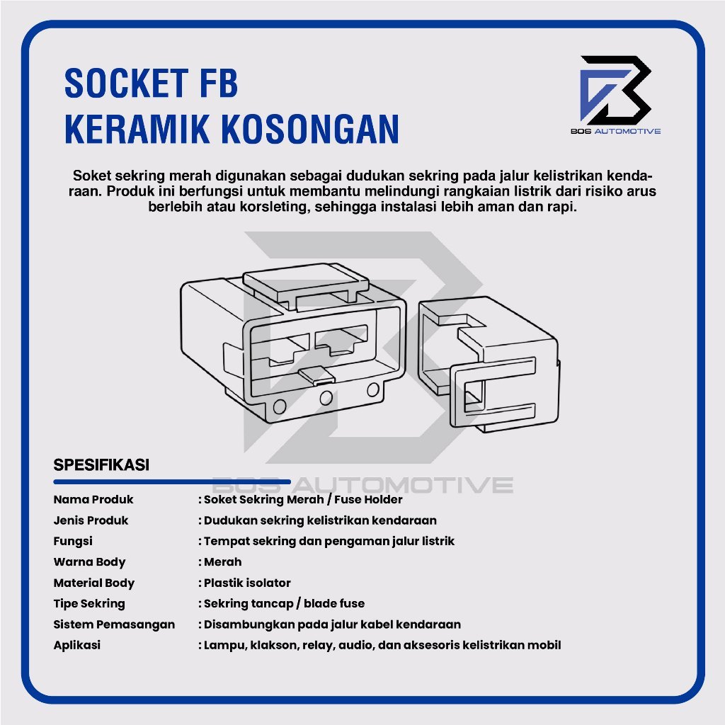 Rumah Sikring Keramik / Socket Sekring Fuse Ceramic / Soket Sikring (KOSONGAN) - foto-produk-2