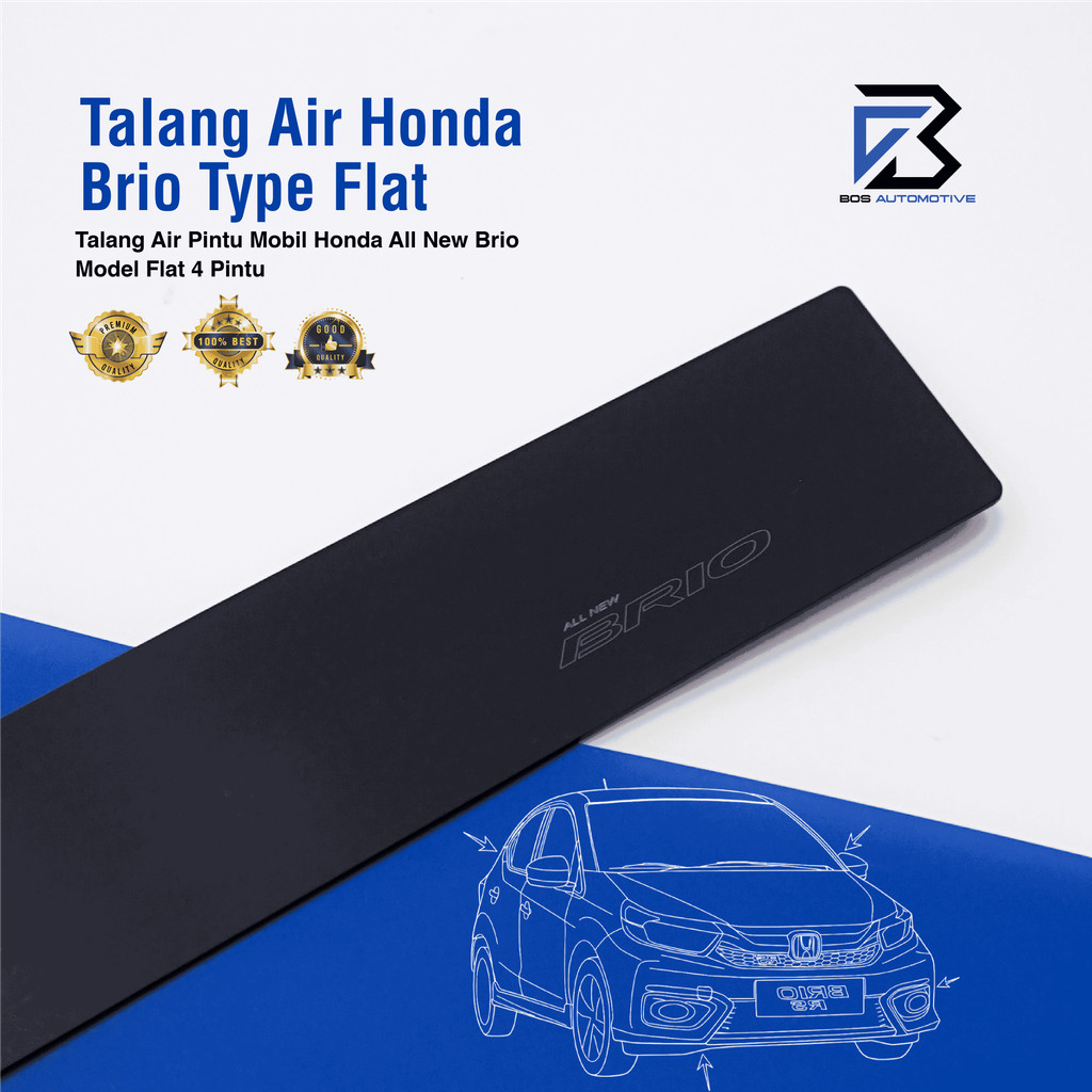 Talang Air Pintu Mobil Honda All New Brio 2018 - 2024 Model Slim 4 Pintu - foto-variasi-1