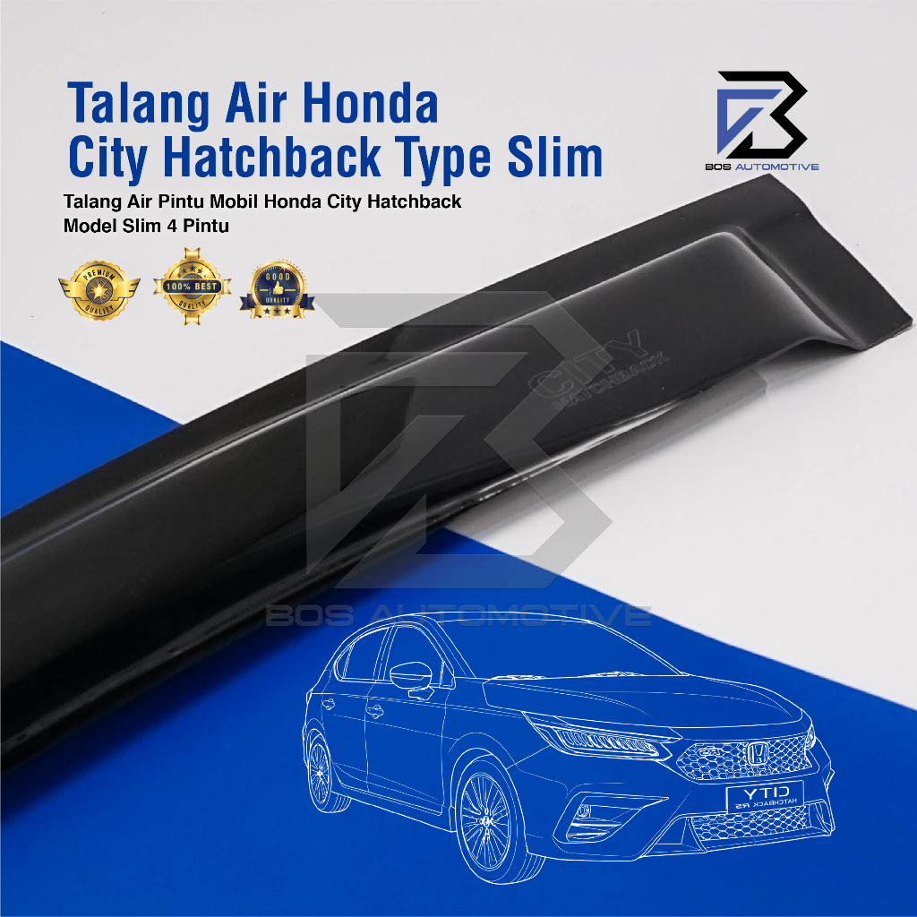 Talang Air Pintu Mobil Honda All New City RS Hatchback 2021 Model Slim 4 Pintu