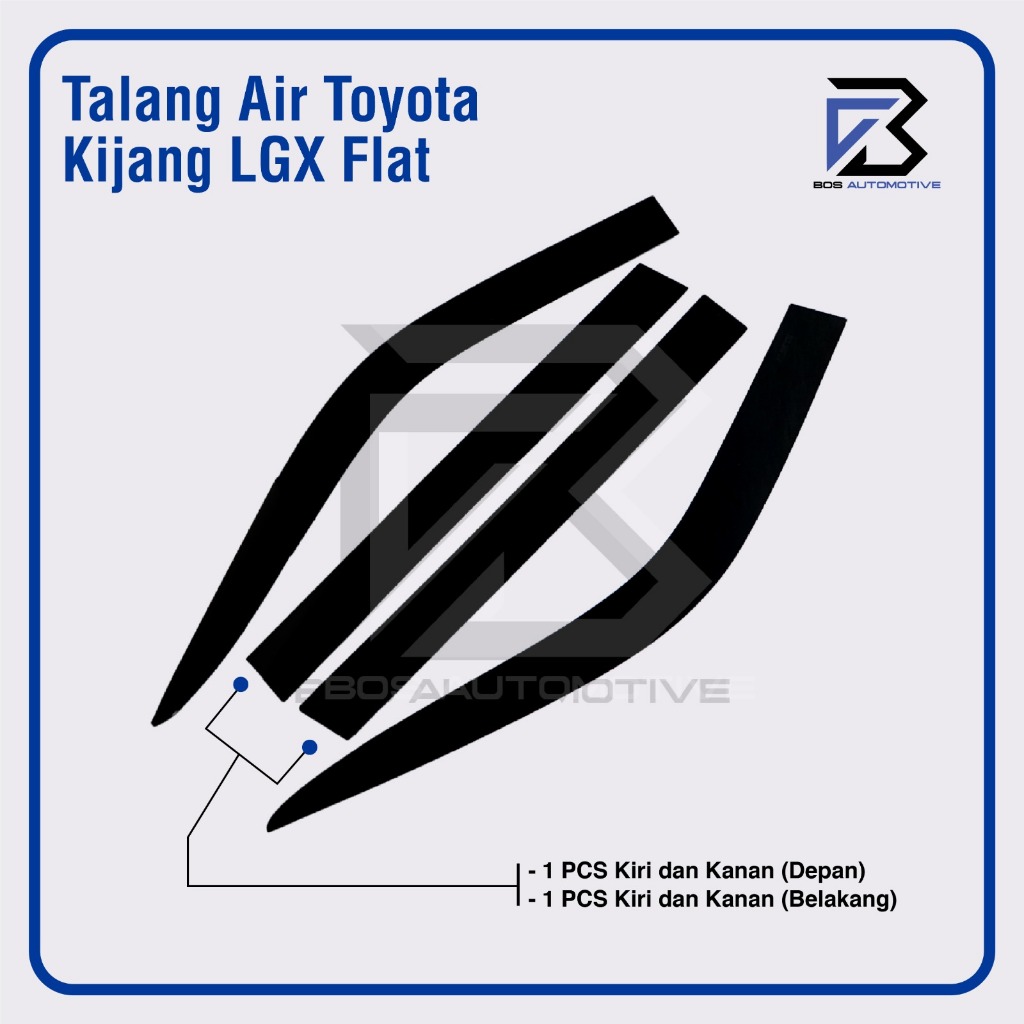 Talang Air Pintu Mobil Toyota Kijang LGX / Kapsul 1997 â€“ 2003 Model Flat Rata 4 Pintu - foto-produk-4