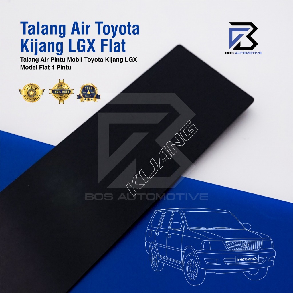 Talang Air Pintu Mobil Toyota Kijang LGX / Kapsul 1997 â€“ 2003 Model Flat Rata 4 Pintu