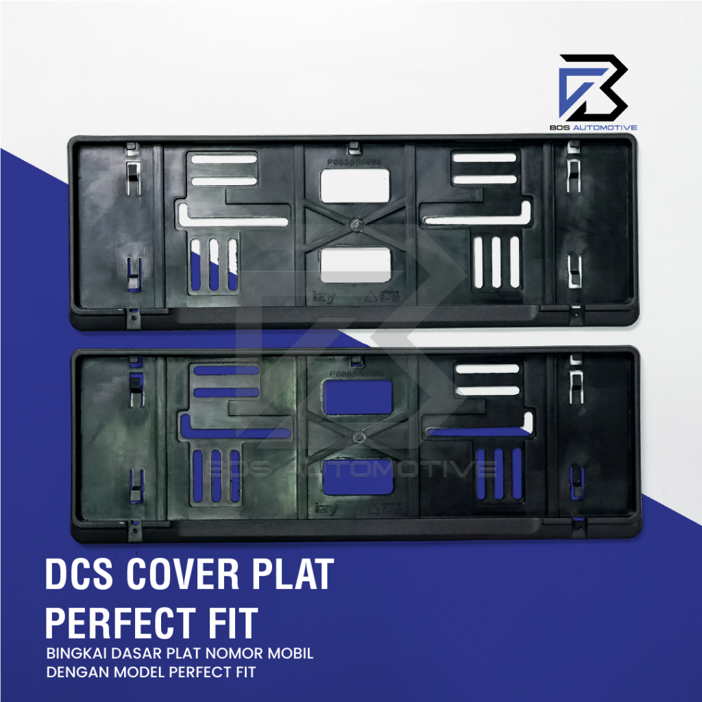 [DCS] Cover / Dudukan / Tempat / Frame / Breket / Bingkai / Rumah / Tatakan Plat Nomor Mobil Model Slip Ori (HITAM) - foto-produk-1