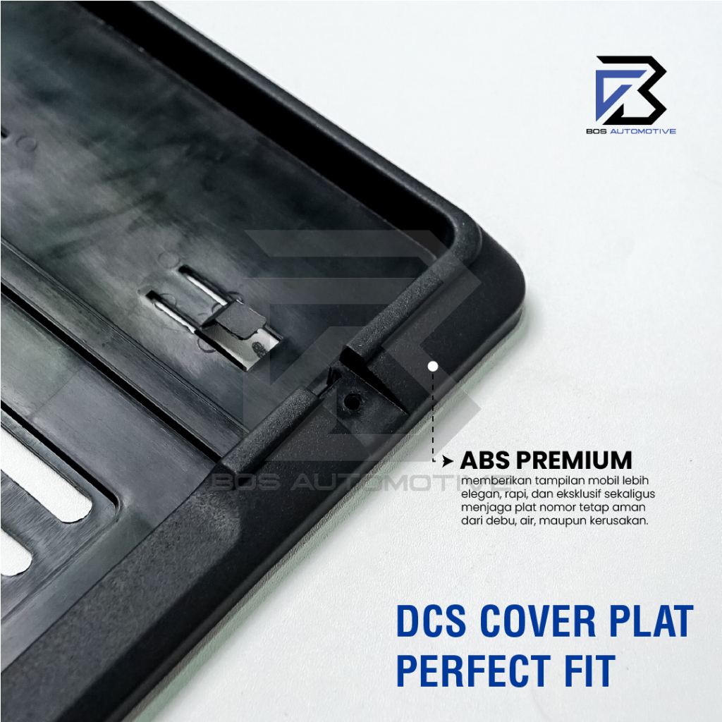 [DCS] Cover / Dudukan / Tempat / Frame / Breket / Bingkai / Rumah / Tatakan Plat Nomor Mobil Model Slip Ori (HITAM) - foto-produk-3