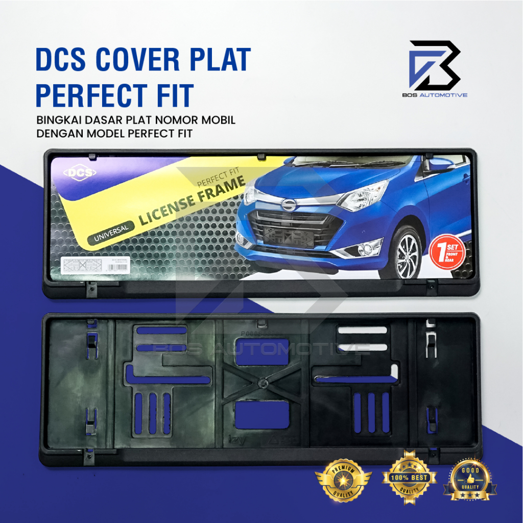[DCS] Cover / Dudukan / Tempat / Frame / Breket / Bingkai / Rumah / Tatakan Plat Nomor Mobil Model Slip Ori (HITAM)
